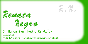 renata negro business card